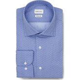 Emnana Mavi Desenli Regular Fit Gömlek - 48