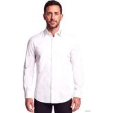 Emporio Armani Erkek Normal Kalıp Yüksek Pamuk Içerikli Uzun Kollu Beyaz Gömlek EM006705 AF23800-U0002