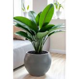 Empressco Dekoratif Modern Tasarım 27 Litre Küre Saksı Antrasit Renk