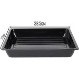 Empressco Emaye Fırın Tepsisi 38,5X27CM, 6cm Yükseklik, Dayanıklı ve Şık Tasarım - Seçenek 1 - (ClearEyelets)Black-RadiantOrchid