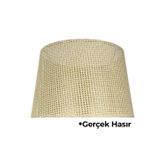 Empressco Hasır Krem Doğal Lambader Şapkası