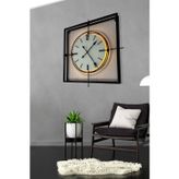 Empressco Siyah Kristal Square 60 cm Modern Duvar Saati