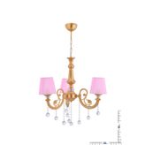 Empressco TURNA 3 LÜ PEMBE ŞAPKALI LÜX AVİZE (GOLD)