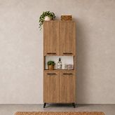 Enda Home Listra 4 Kapaklı Çok Amaçlı Dolap 170,8 Cm – 7 Raflı, Çam