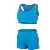 Endeep Kız Çocuk Açık Mavi Bustiyer Şortlu Yüzücü Mayo Bikini Takımı - 7 - 8 Yaş