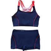 Endeep Kız Çocuk Şortlu Lacivert Yüzücü Bikini Takımı - 13 - 14 Yaş