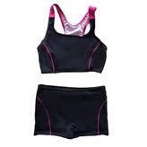Endeep Kız Çocuk Şortlu Siyah Yüzücü Bikini Takımı