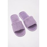 Ender Home CottonVerse Banyo Ve Ev Terliği – %100 Pamuk Havlu Kaymaz İnce Taban , Yüksek Su Emicilik - Lila