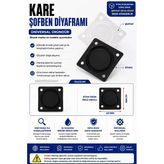 Ender Kare Slikon Şofben Diyafram Contası 42X42mm