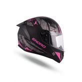 ENDRO Thunderbolt Mat Pembe - Siyah - Antrasit Kask