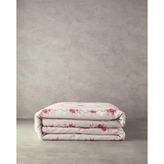 English Home Flower Line Tek Kişilik Pike Pembe - Beyaz - Pembe