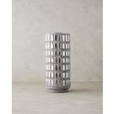 English Home Glossy Stoneware Vazo Silver