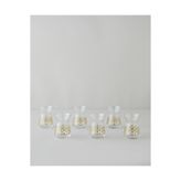 English Home Gold Leaves Cam 6'lı Çay Bardağı 132 ml Şeffaf-Gold