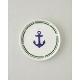 English Home Marine Anchor Seramik Pasta Tabağı 16 cm Lacivert – Yeşil - Renk - Beyaz