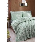 Enlora Home Desenli Pike Örtü Tek Kişilik Pure SuYeşili (Pike)