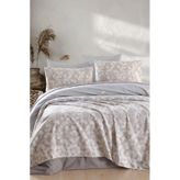 Enlora Home Pike Seti Baskılı Tek Kişilik Piti Yaprak Rose