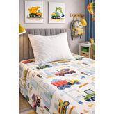 Eponj Home Doğal Pike Tek Kişilik Baskılı ŞantiyeParkı Beyaz