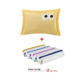Eponj Home Pike Seti Baskılı Tek Kişilik Funny Sarı