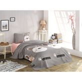 Eponj Home Pike Seti Baskılı Tek Kişilik Tavşancık A.Kahve-Gri-Pembe 160x235 cm - Açık Kahverengi - Gri - Pembe