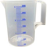 Equry Equipment Plastik Ölçü Kabı 3 Litrelik - Şeffaf