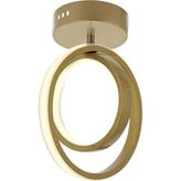 Eray Aydınlatma 1909-1 Plofonyer Eskitme Metal Tekli LED Avize Kahverengi Renkli Şık Tasarım
