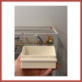erdo ticaret 3D Baskı Kuş Kafesi Banyo ve Yemlik Kabı Geniş Kuş Kafesi Su Kabı Kanarya Muhabbet Kuşu Kabı Beyaz ERDOTICA