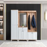 Erezoğulları Mobilya Venüs Aynalı Dolaplı Ayakkabılık Portmanto 165X37X200