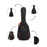 Erga Müzik PROFESYONEL GİGBAG KALIN AKUSTİK GİTAR KILIFI-ÇANTASI - SİYAH - TURUNCU1900 DENYE LÜX KUMAŞ - %100 SU GEÇİRMEZ