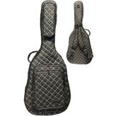 Erga Müzik SİYAH PROFESYONEL GİGBAG KLASİK GİTAR KILIFI-ÇANTASI-BEYAZ KAPİTONELİ SUNİ DERİ