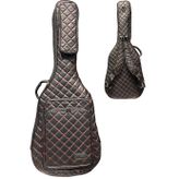 Erga Müzik SİYAH PROFESYONEL GİGBAG KLASİK GİTAR KILIFI-ÇANTASI-KIRMIZI KAPİTONELİ SUNİ DERİ