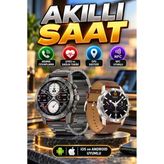 Erkek Akıllı Saat Çelik Kordon Bluetooth Bağlantılı İos Ve Android Uyumlu