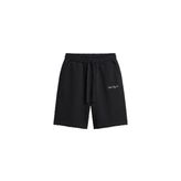 Erkek Baggy Fit Nakış Detaylı Basic Şort Siyah