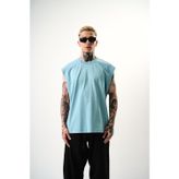 Erkek Basic Tank Top Atlet Bebe Mavi