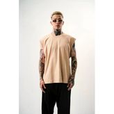Erkek Basic Tank Top Atlet Bej