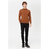 Erkek Basic Yarım Balıkçı Ince Triko Kazak K.taba - 3XL