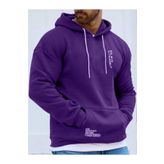 Erkek Believe Baskılı Oversize Kapşonlu Sweatshirt