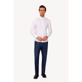 Erkek Beyaz Uzun Kol Slim Fit Desenli Gömlek