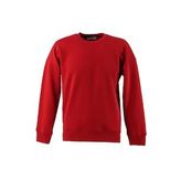 Erkek Bisiklet Yaka Oversize Sweatshirt Kırmızı