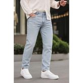 Erkek Bol Paça Basic Esnek Buz Mavi Kot Pantolon - 29