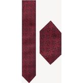 Erkek Bordo Kravat Mendil Set