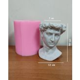 Erkek büst saksı silikon kalıp (15 cm)