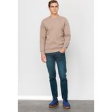 Erkek Camel Bisiklet Yaka Sweatshirt