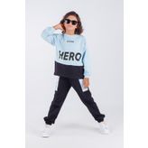 Erkek Çocuk Hero Baskılı Örme Basic Eşofman Takımı Açık Mavi 11 Yaş