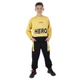 Erkek Çocuk Hero Baskılı Örme Basic Eşofman Takımı Hardal 11 Yaş
