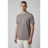 Erkek Coonless Rayon Kumaş Sıfır Yaka Antrasit Tshirt - XL