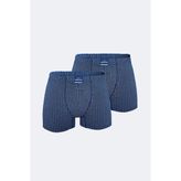 Erkek Desenli 2 li Pamuk Elastan Boxer 074