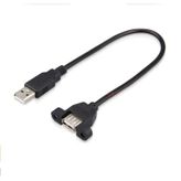Erkek Dişi Panel Tipi Uzatma Kablosu Siyah USB 2.0 Tip A 30cm