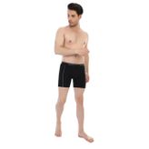 Erkek Elastanlı Biyeli Siyah Uzun Boxer 855