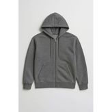 Erkek Fermuarlı Kapüşonlu Cepli Antrasit Sweatshirt
