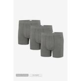 Erkek Gri 3’Lü Uzun Paça Bambu Boxer - 25201